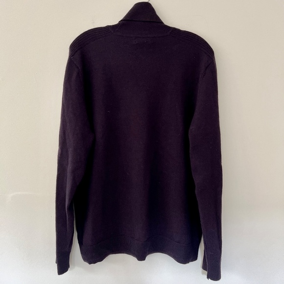 Calvin Klein Purple 100% Merino Wool Turtleneck Cozy Comfy Classic Sweater LARGE - Picture 5 of 6